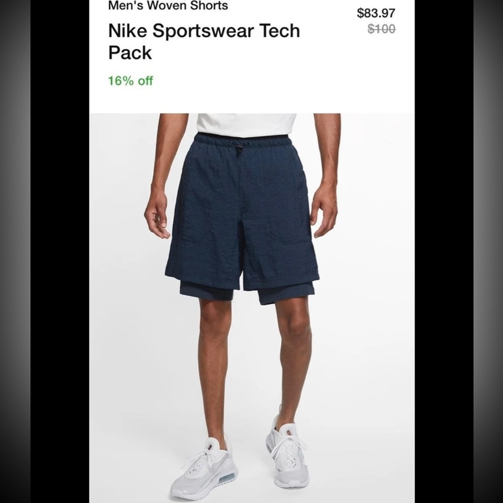 Nike Sportswear Tech Pack Shorts $100 men’s large NEW